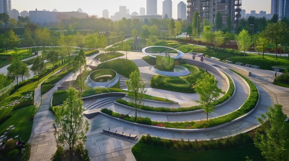 Aerial View of Park